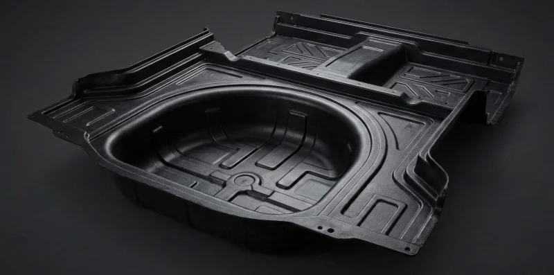 备胎舱与后地板总成